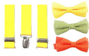 Citrus Cooler Bow Tie & Suspenders Set - Lemon Frost